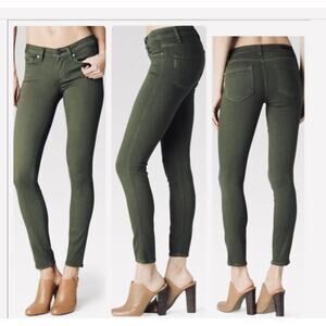 Paige Green Petite Verdugo Ankle Faded Little Pine Skinny Mid Rise Jean 26P